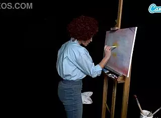 Ryan keely says, these big tits are getting horny in bob ross cosplay