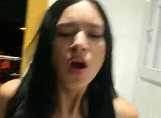 Outdoor anal on the balcony, passerby watching 😏