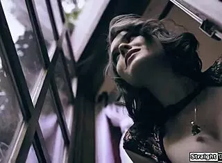 Cheating milf drilled hard by sneaky voyeur neighbor