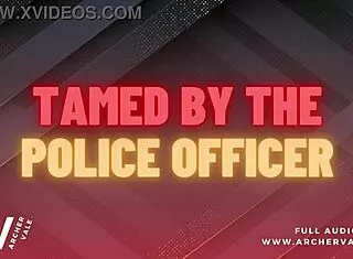 police officer trains slave in chastity cage for gay domination