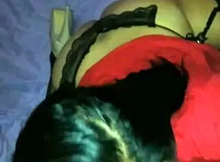 Amateurs perform oral sex in casual setting