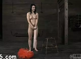 Restrained beauty hoisted for hawt punishment!