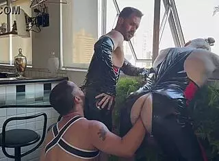 Trio engages in fisting and more intense gay action