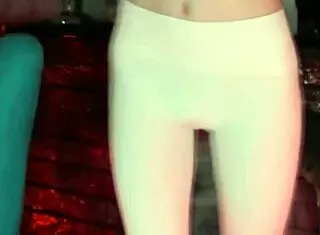 sweet eaton in fitted white leggings 😏