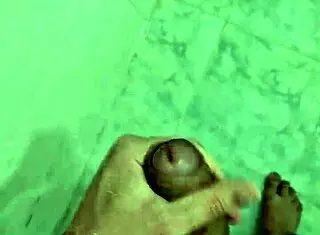 Brazilian twink masturbates in shower