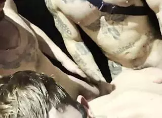 Raw Orgy in Nightclub Bathroom Featuring Anal Creampie and Bareback