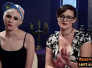 Submissive Bdsm Babes In Lingerie Share Strict Dom's Dick