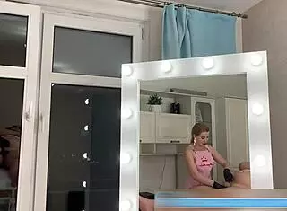 Sugarnadya's kinky massage skills on petite maid's tits.
