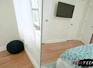 groom sneaks off for quick action with bridesmaid at wedding