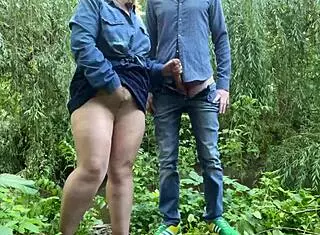 Unfamiliar chubby bbw milf in pantyhose masturbates monster cock outdoor milking cumshot kinky fetish scene