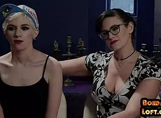 Submissive Bdsm Babes In Lingerie Share Strict Dom's Dick