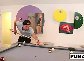 Brooke Brand Plays Sexy Billiards with Van's Balls