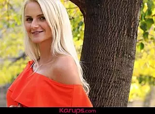 Busty babe Katy Sky dildos her pussy