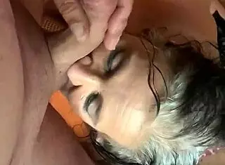 Girlfriend in homemade POV sucks on monster cock and balls with blowjob