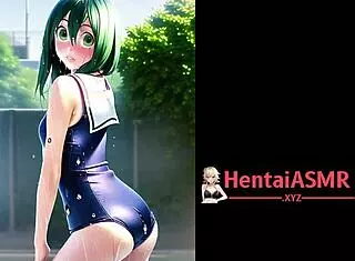 Froggy anime girls masturbate in bikinis around the pond