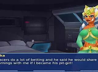 star wars orange trainer part 18, she's such a sexy slave in costumes getting anal 😈