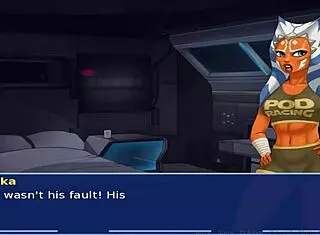 star wars orange trainer part 18, she's such a sexy slave in costumes getting anal 😈