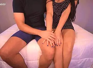 Amateur Wife Invites Boyfriend's Friend for Hot Fucking and Creampie