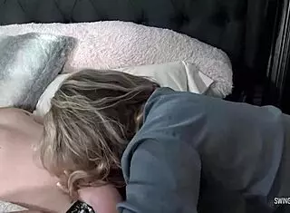 hot milf heather c payne giving bj and rubbing her wet cunt 😍