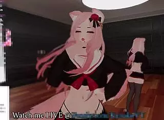 kanako's chat makes her squirt with monster cock