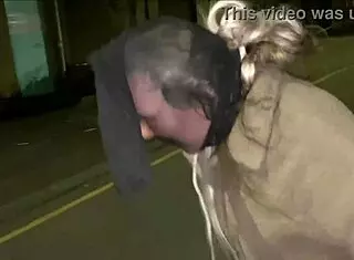 street whore shoves objects into shaved pussy during chase