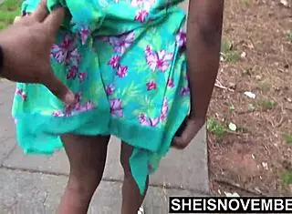 blonde ebony girl seeks stranger's help after breakup in public road.