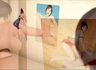 My horny girlfriend in hentai anime cartoon with friend