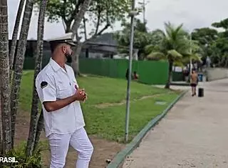 Capitao Slams Novinho with Monster Cock in Interracial Blowjob