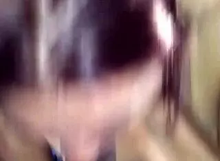 super head cum slut slurps black pole, sucking and swallowing every drop.