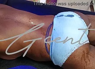 in a spacious room, the massage turns into fingering leading to orgasm