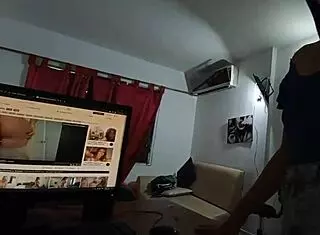 Home sex with perverted Colombian stepsister's big ass and tight pussy