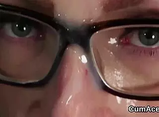 wicked doll swallows all the jizz from bukkake blowbang