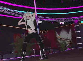 Intriguing Pole Dancing Performance In Vrchat With Surprising Twists And Turns