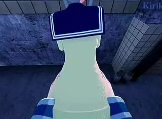 Himiko Toga and Ochako Uraraka in intense lesbian play