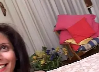 Paula, the slut, gets her tight pussy fucked at work for money.