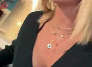 french blonde takes anal with cum finish