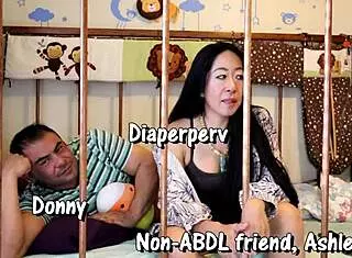 Overcoming shyness in ABDL fetish backstage scenes