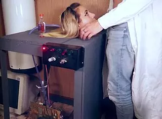 Blowjobs head! Mad professor Frankensteins Halloween!