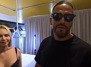 Porn behind the scenes - blonde slut gets interracial anal!