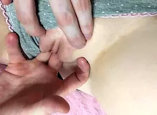 tutor fingers young pussy to orgasm under skirt after lesson