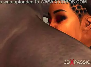 Hey, see this hot ebony with multiple boobs? She’s ready for rough anal in 3D!