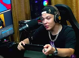 sexy girlfriend in podcast pulls out cock for toy handjob