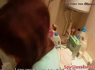 i banged that alluring eurobabe pov in the bathroom