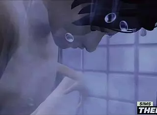 Gothic babysitter in sims therapy seduces big brother