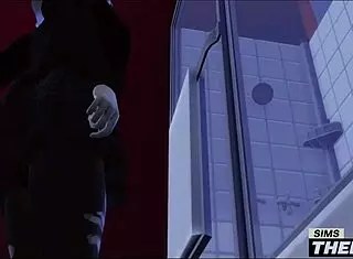 Gothic babysitter in sims therapy seduces big brother