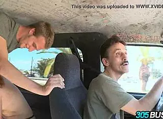 Redhead sluts give blowjobs for cash on bus outdoors 😉