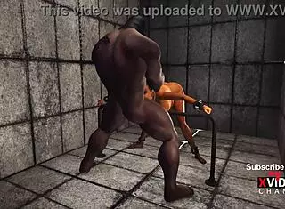 Hey, see this hot ebony with multiple boobs? She’s ready for rough anal in 3D!