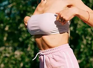 my bike ride turned into slutty outdoor blowjob and cum in mouth