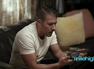 horny stepsister sends nudes from the sofa