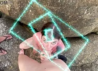 Liberal couple from Curitiba fucks on the public trail with monster cock